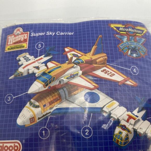 1990 Super Sky Carrier Micro Machines SEALED collectible toy Wendy’s Kids Meal - Picture 7 of 9
